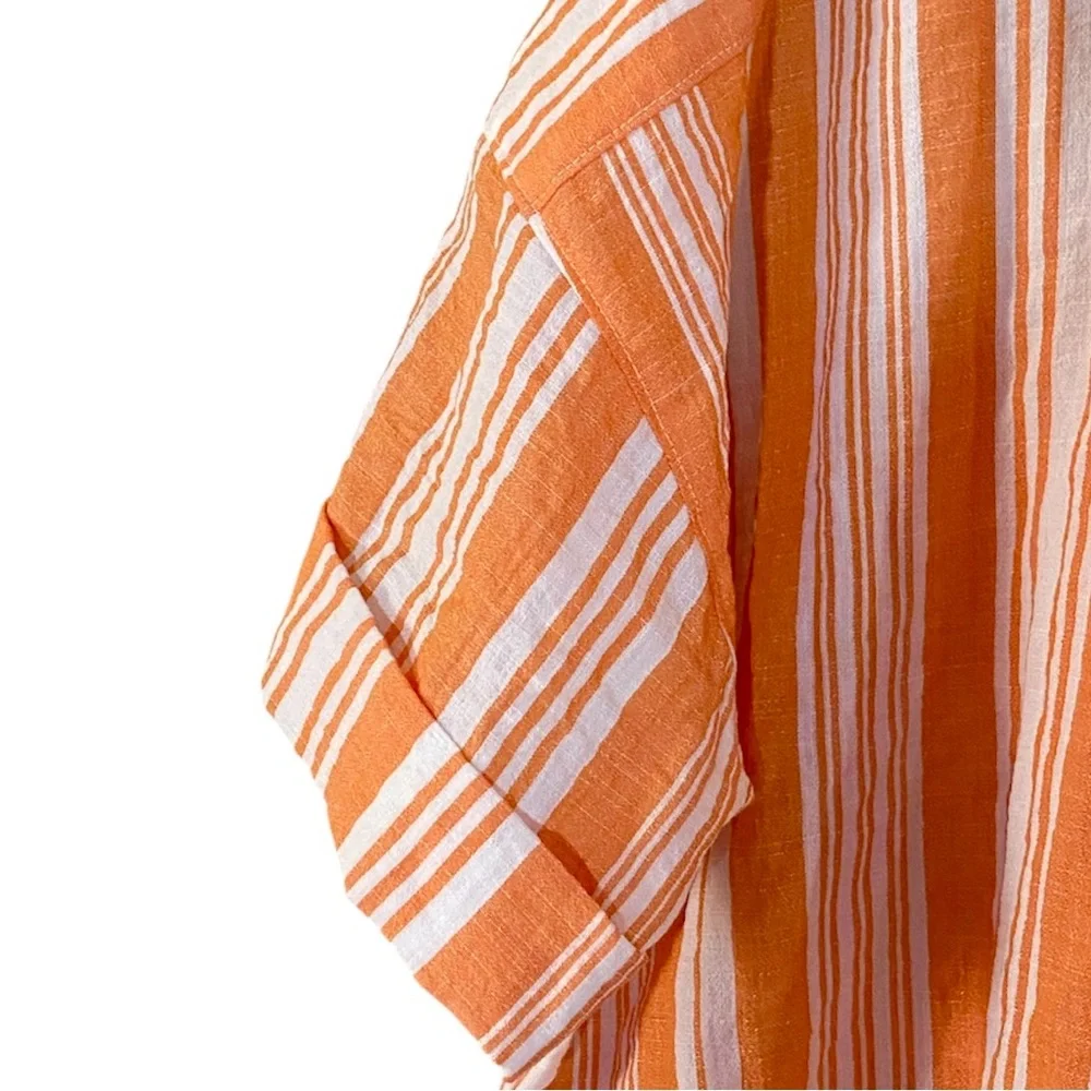 lemlem x H&M Striped Beach Cover Up XS Oversized Shirt Dress Resort Coastal